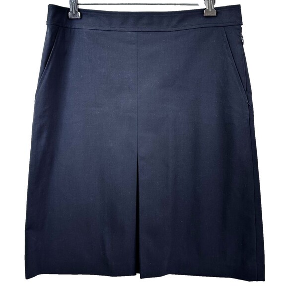 Theory Womens Black Cotton A-Line 4-Pockets Knee Length Skirt Sz 8 - Picture 1 of 11